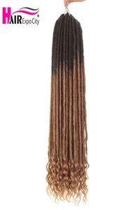 20 polegadas deusa cabelo ombre falso locs crochê tranças macio natural trança sintética extensões expo 2206106720478