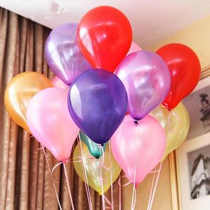 Dekoracja imprezowa 50/100pcs Kolorowe balony lateksowe 10 cali złota czerwona różowa niebieska perłowa dekoracje ślubne z okazji urodzin