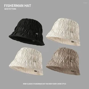 Berretti unisex in cotone cappelli a secchiello donna protezione solare estiva cappello Panama uomo Seersucker Sunbonnet cappelli stile Fedora e borsalino all'aperto pescatore berretto da spiaggia