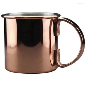 Canecas 450ml caneca de aço inoxidável copo de água Moscou Mule corpo reto rolado bar cocktail cerveja