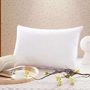 Marca de travesseiro de alta qualidade filler30% pato branco para baixo el suprimentos caso interno para adultos cama travesseiro 48 74cm