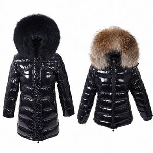 Maomaokg Women Winter Parkas LG Down Jacket Natural Real Racco Fur Collar Luxury Luxury Luxury Luxury Luxury Luxury Waterproof Coat Z9AI＃