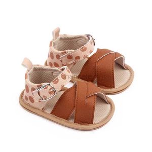 Сандалии для новорожденных, обувь для девочек, кожаный верх, противоскользящая обувь для девочек, детские сандалии, сандалии для малышей, летняя обувь для маленьких девочек 240329