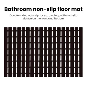 Badmattor gummi ryggad duschmatta som inte glider PVC med dräneringshål Vattentätt badkargolv för snabb säkerhet