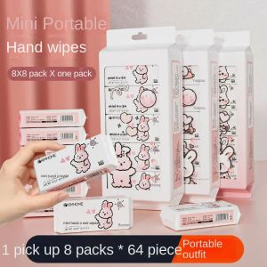 Tissue 24 Packs of Baby Wipes Children's Hand and Mouth Hygiene Care Tools Student Portable Wet Wipes Mini Thickened Cleaning Wipes