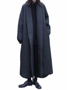 oversized Winter Lg Cott Coat Women Plaid Office Fi Loose Ladies Jackets Lg Sleeve Casual Woman Jackets Coats 2023 J4Oi#