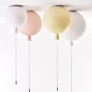 Plafoniere Nordic Matte Balloon Camera dei bambini Parco divertimenti Camera da letto delle ragazze Lampade a sfera a bolle di colore