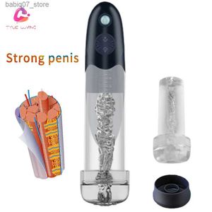 Outros itens de massagem Penis Pump Penile Thick Penis Exercitador Sex Toys Mens Electric Sex Toys Dick Massage Products Mens Rooster Elastic Toy Set Q240329