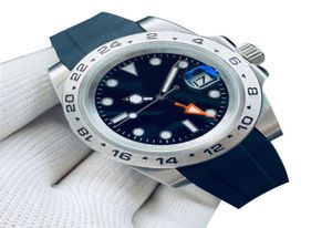 Męskie automatyczne zegarki mechaniczne 40 mm gumowy pasek swobodny wodoodporny zegarek stalowy składany zapięcie Prezent 2904777