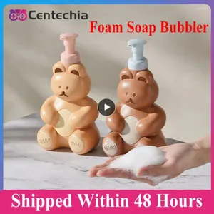 Liquid Soap Dispenser Cartoon Bear Foam Bathroom Hand Sanitizer Shampoo Body Shower Gel Refillable Pump Bottle Making Container