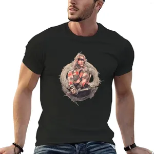 Polos masculinos conan o bárbaro ilustração vintage camiseta roupas estéticas verão topo engraçado t camisas para homem