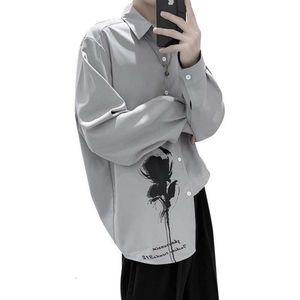 Men's Long Sleeved Korean Version Trendy and Loose, Very Cute Ruffian Shirt Casual Autumn Top