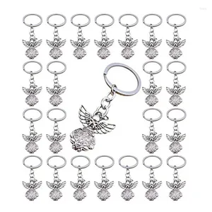 Party Favor Guardian Angel Keychains Set Of 30 Metal Zinc Alloy For Creative Mini Key Chain DIY Home Baby Shower Festival Pa