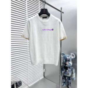 Großes Herren-T-Shirt, Designer-Shirt, Oberteil, T-Shirt, Herren-Shirt, Sommer, atmungsaktiv, lässig, T-Shirt, einfarbig, Pullover, lockerer Pullover, gestrickt, kurzärmeliges T-Shirt, 231 5001