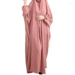 Ethnische Kleidung Jilbab Khimar Gebetskleidungsstück Frauen Muslimische Mode Kaftan Marocain Hijab Kleid Islam Ramadan Robe Femme Musulmane