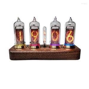 Table Clocks IN14 Personalized Clock Motion Sensor Visual Effects Perfect Glow Tube Watch Indoor RGB Desktop Punk Vintage Decor