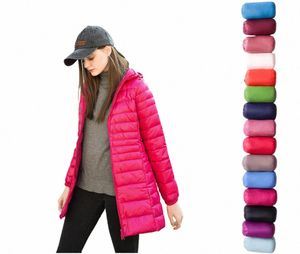 2023 뉴 가을 겨울 여성 피어 복사 재킷 라이트 오리 다운 재킷 따뜻한 휴대용 후드 코트 여성 바람발기 파카 12SL#