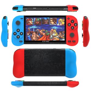 Smooth HD X19Prop retro handheld game console 5.1-inch TFT screen built-in 6800+ classic games dual joystick portable game console H220426