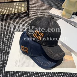 Mężczyźni dżinsowe czapkę baseballową list haftowany czapka golf czapka lato na świeżym powietrzu czapka przeciwsłoneczna baseballowa czapka podróżna kaczka