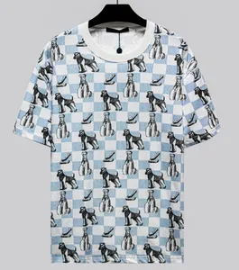 Mäns plus tees polos t-shirts runda nacke broderade och tryckt polar stil sommarkläder med gata ren bomullsstorlek: S-3XL 553