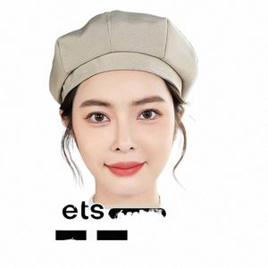 Koreanska kvinnokock Hat Berets Restaurant Hotel Bakery Cafe Catering Uniform Waiter Work Hat Dust and Oil Smoke Preventi V6T0#