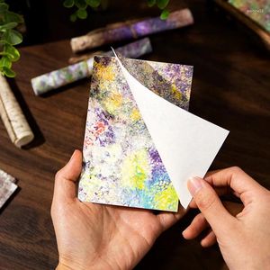 Envoltório de presente 40 peças material papel luz retro arte diário scrapbooking cartões decoração de fundo 4 tipos