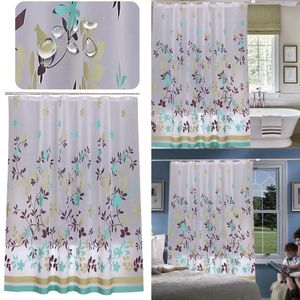 Shower Curtains Printed Fabric Curtain Thickened Coffee Tree Cow Print Short Liner Rod Pocket 78