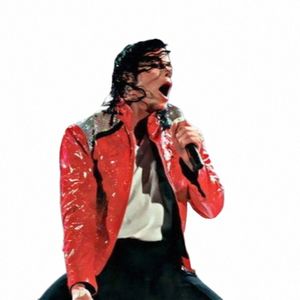 Klassisk röd dragkedja Michael Jacks MJ slog den avslappnad skräddare gjorde Amerika fi stil jacka outwear imitati s1iw#
