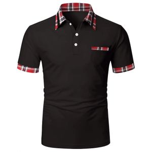 Summer Shortsleeved Polo Shirt Podstawowa klapa męska kruche kolorowy tshirt bluzki biznesowe kieszeń męski przycisk mody Polos 240328