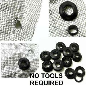 New 10Pcs Plastic Self Sealing Snap Eyelets Grommet Tarpaulin Tent Accessories Camp Groundsheet Buckle Outdoor S2v7