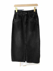 Frauen Plus Größe Denim Lg Rock Hohe Taille 2024 Neue Kleidung Weibliche Koreanische Koreanische Dgdaemun Hohe Qualität y2k Jeans Röcke z3ak #