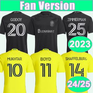 2024 25 SURRIDGE MUKHTAR Mens SC maglie da calcio Nashville 2023 McCARTY casa lontano maglia da calcio LEAL ZUBAK ZIMMERMAN uniformi manica corta