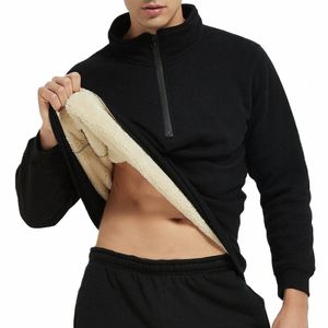 Nova jaqueta de lã quente masculina à prova de vento engrossar outono inverno gola alta camisola roupas streetwear jaquetas q3v7 #