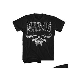 Erkek Tişörtleri Erkek Danzig Skl Öldü T-Shirt Misfits Glenn Otantik Kaya Damlası Döşeme Giyim Giyim Tees Polos DH57C