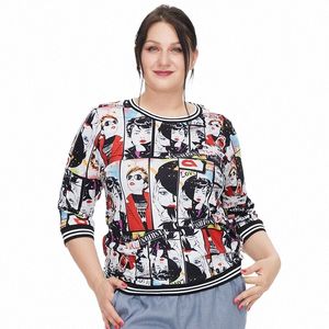 Astrid Damen T-Shirt 2022 Seidentop Plus Größe Weibliche Kleidung Vintage Fi Anime Carto Grafikdruck Lustige Blusen Trends R2oi #