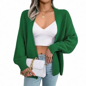 Evnisi Chicki Kobiety luźne sweter swetra batwing rękaw Elegancki knit w swetrze jesień dla kobiet swobodny płaszcz kardigan z1er#