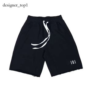 Amiries Shorts Verão Novo Designer de Alta Qualidade Masculino Amiries Pure Cotton Shorts High Street Printing Moda Amises Paris High End Luxury Wear com Shorts 3611