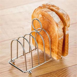 Pişirme Aletleri Paslanmaz Çelik Tost Ekmek Raf Restoran Ev Tutucu 6 Dilim Mutfak Aksesuarları İçin Gıda Ekran Aracı
