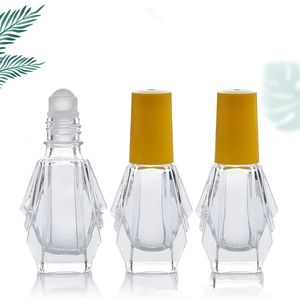 4 ml påfyllningsbar Roller Essential Oil Bottle Glass Parfym Roll på flaskan med glasboll