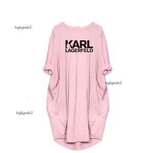 Abiti Donna Karl Loose Letter Primavera Autunno Abito di grandi dimensioni 4xl 5xl Plus Abbigliamento Abiti per donna Abito firmato Abito estivo Gonna di abbigliamento firmata da donna