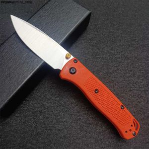 Coltello pieghevole tascabile Mini Bugout 533 con lama in acciaio inossidabile di qualità clip Manico rosso-arancio Coltelli da campeggio per sopravvivenza all'aperto EDC - No