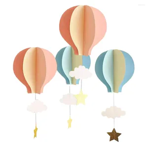 Decoração de festa decorações de balão de ar papel pendurado guirlanda balões lanternas nuvem decoração