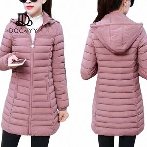 Women's Jacket FI Loose Down Cott Women Coats Parkas Casual Warm Outterwear Hooded Winter Jacket Oversize 6xl Overcoat C56E#