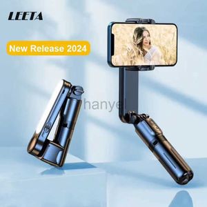 Selfie monopods leeta telefon gimbal stabilisator med stativ för mobiltelefon selfie stick super anti shake compatible all smartphone live fotografi 24329