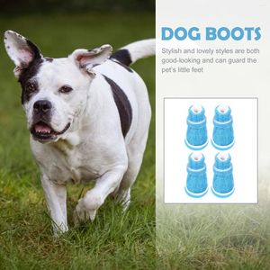 Vestuário para cães 4 pcs sapatos para animais de estimação quatro estações bota anti-slide botas protetor confortável filhote de cachorro antiderrapante ao ar livre