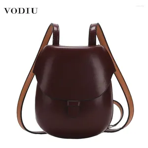 Shoulder Bags Women Crossbody Bag Pu Small Retro Simple Horseshoe Packet Strap Design Sac A Main Female Messenger