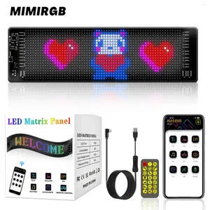 Strings LED Pixel Matrix Soft Screen USB Programowalne aplikacje Bluetooth Control pełnokolorowy RGBIC Display Car Reklama Tekst Tekst