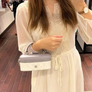 Bolsas de ombro femininas estão à venda na fábrica Baobao Womens Olay New Train Box Bag Classic Prbiopia Lunch Glacier White One Shoulder Crossbody