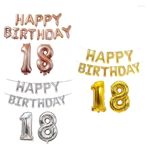 Party Decoration 1 Set 18/30/40/50/60years Happy Birthday Letters Balloons Wedding Rose Gold Foil Alphabets Child Adult Deco