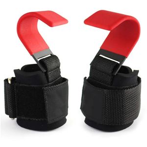 1 Pair Weight Lifting Hooks Hand-Bar Wrist Straps Gym Fitness Hook Strap Training Pull-Ups Gloves Exercise Wristbands 240322
